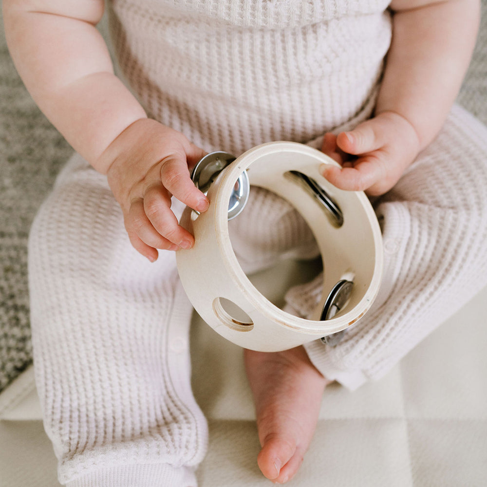 Wooden tambourine for baby