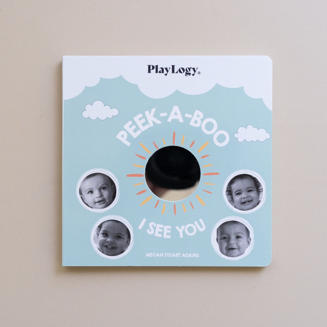 Peekaboo book with mirror for baby brain development