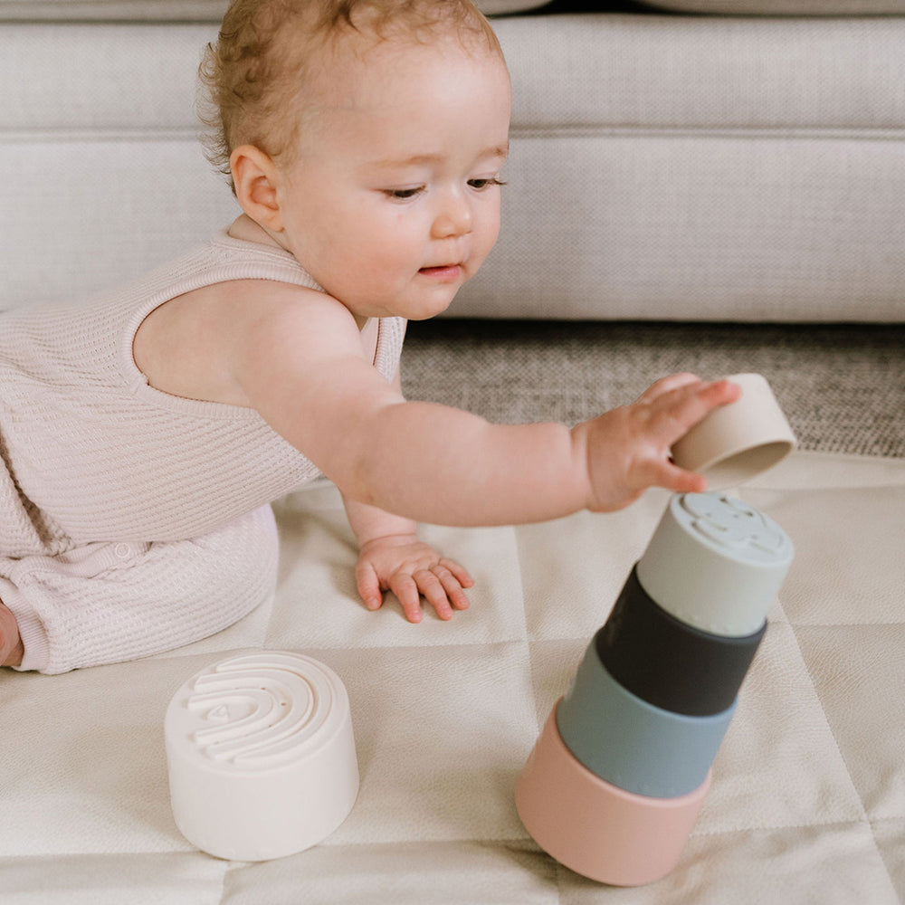 Stacking cups for babies brain development