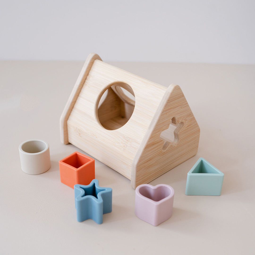 Shape sorter house for babies and toddlers